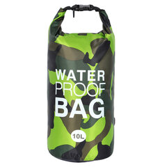 Водонепроницаемая сухая сумка Тип 1 10л, зеленый камуфляж цена и информация | Непромокаемые мешки, чехлы, дождевики | 220.lv