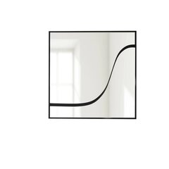 Зеркало, Асир, 70x70 см, черное цена и информация | Зеркала | 220.lv