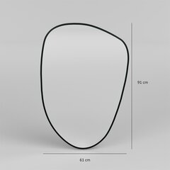 Зеркало, Асир, 91х61 см, черное цена и информация | Зеркальца | 220.lv