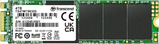 Transcend 830S TS4TMTS830S cena un informācija | Iekšējie cietie diski (HDD, SSD, Hybrid) | 220.lv