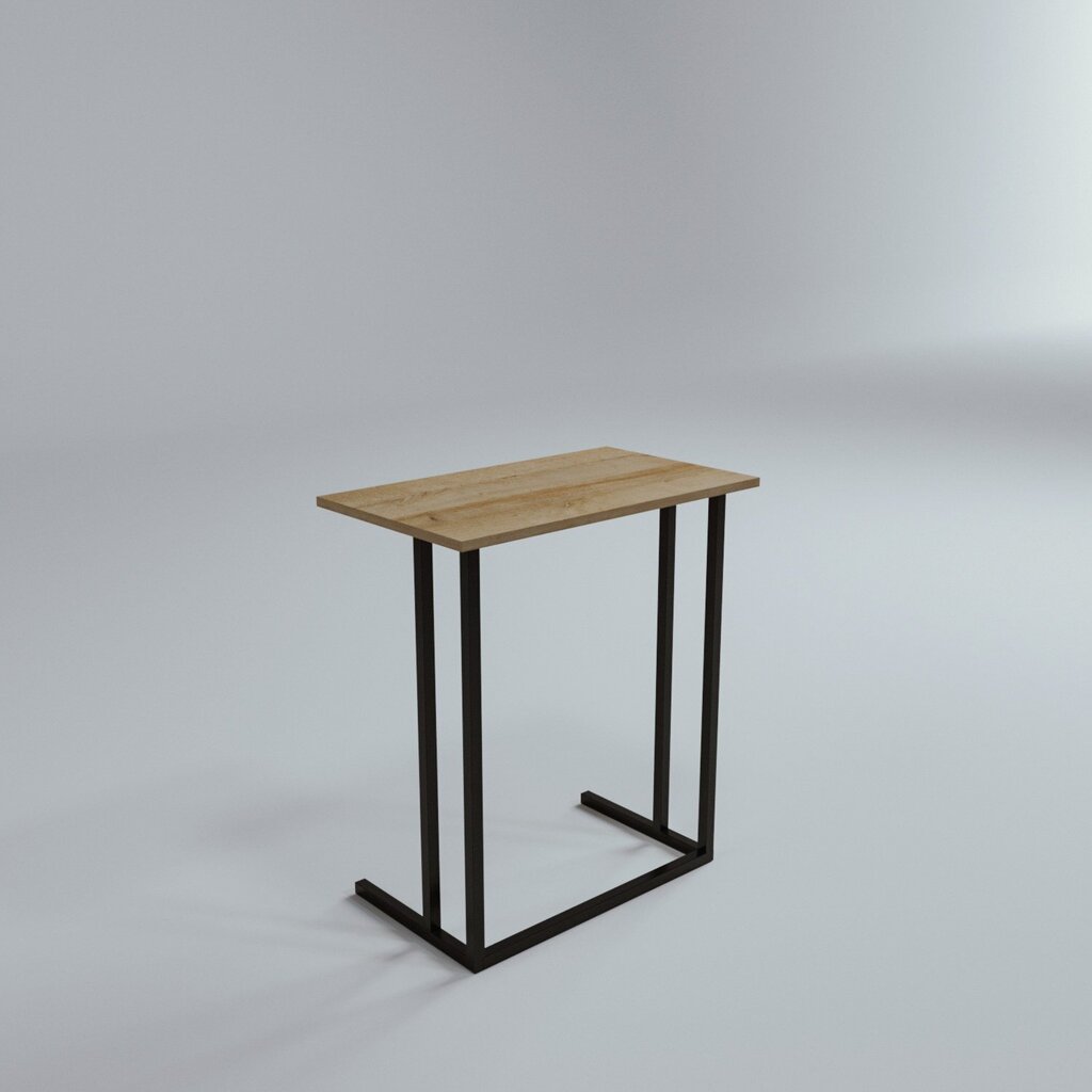 Sānu galds, Asir, 60x73x40 cm, melns/brūns cena un informācija | Žurnālgaldiņi | 220.lv