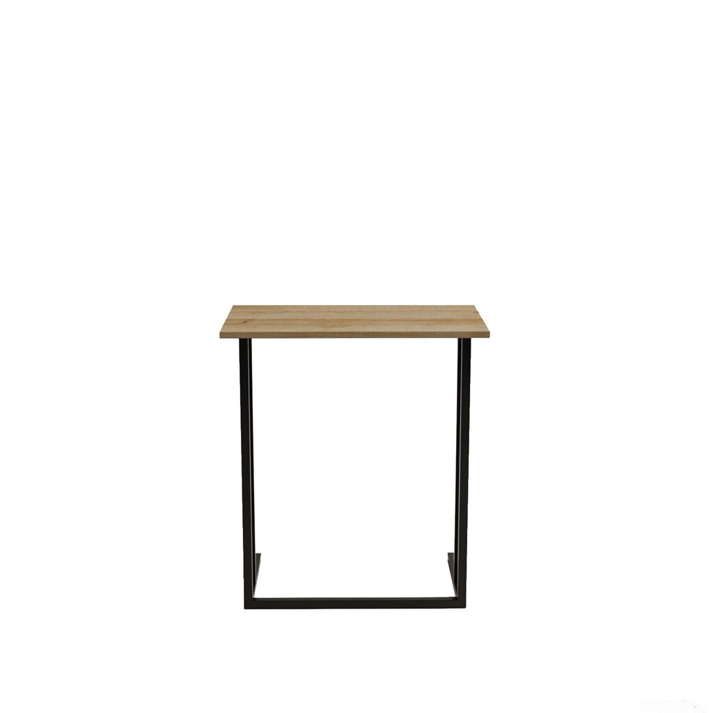 Sānu galds, Asir, 60x73x40 cm, melns/brūns cena un informācija | Žurnālgaldiņi | 220.lv