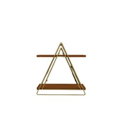 Hастенные полки, Асир, 42x38x16 см, золотистый/коричневый цена и информация | Полки | 220.lv