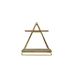Sienas plaukts, Asir, 42x38x16 cm, zelta/bēša cena un informācija | Plaukti | 220.lv