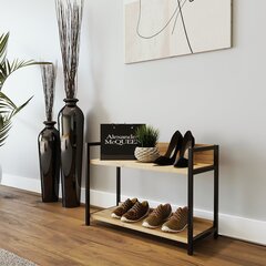 Обувной шкаф, Асир, 68x52x38 см, черный/коричневый цена и информация | Полки для обуви, банкетки | 220.lv