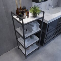 Ванная комната, Асир, белый/черный цена и информация | Шкафчики для ванной | 220.lv