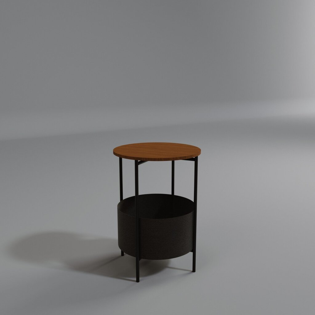Sānu galds, Asir, 43x60x43 cm, tumši brūns/melns cena un informācija | Žurnālgaldiņi | 220.lv