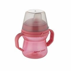 Pudelīte ar silikona snīpi Canpol Babies FirstCup, rozā, 6 mēn+, 150 ml цена и информация | Бутылочки и аксессуары | 220.lv