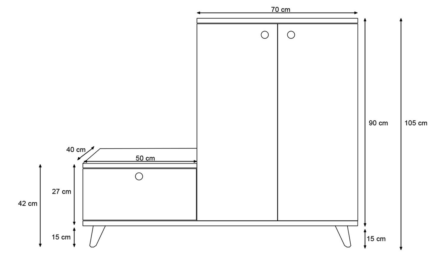 Zāles stends, Asir, 120x120x40 cm, bēšs/balts cena un informācija | Priekšnama iekārtas | 220.lv