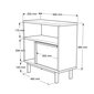 Sānu galds, Asir, 60x60x25,5 cm, brūns cena un informācija | Žurnālgaldiņi | 220.lv