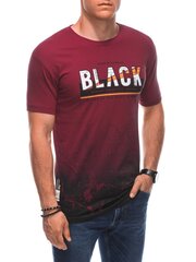 футболка s1878 - темно-красная цена и информация | Мужские футболки | 220.lv