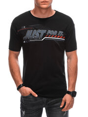 футболка s1885 - черная цена и информация | Мужские футболки | 220.lv