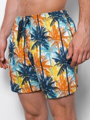 плавки с пальмами - синий и оранжевый v24 om-srbs-0125 цена и информация | Плавки, плавательные шорты | 220.lv