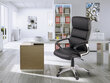 Biroja krēsls, ādas, melns cena un informācija | Biroja krēsli | 220.lv