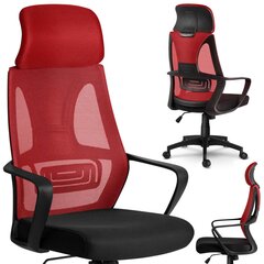 Biroja krēsls ar mikrotīkliņu, sarkans cena un informācija | Biroja krēsli | 220.lv