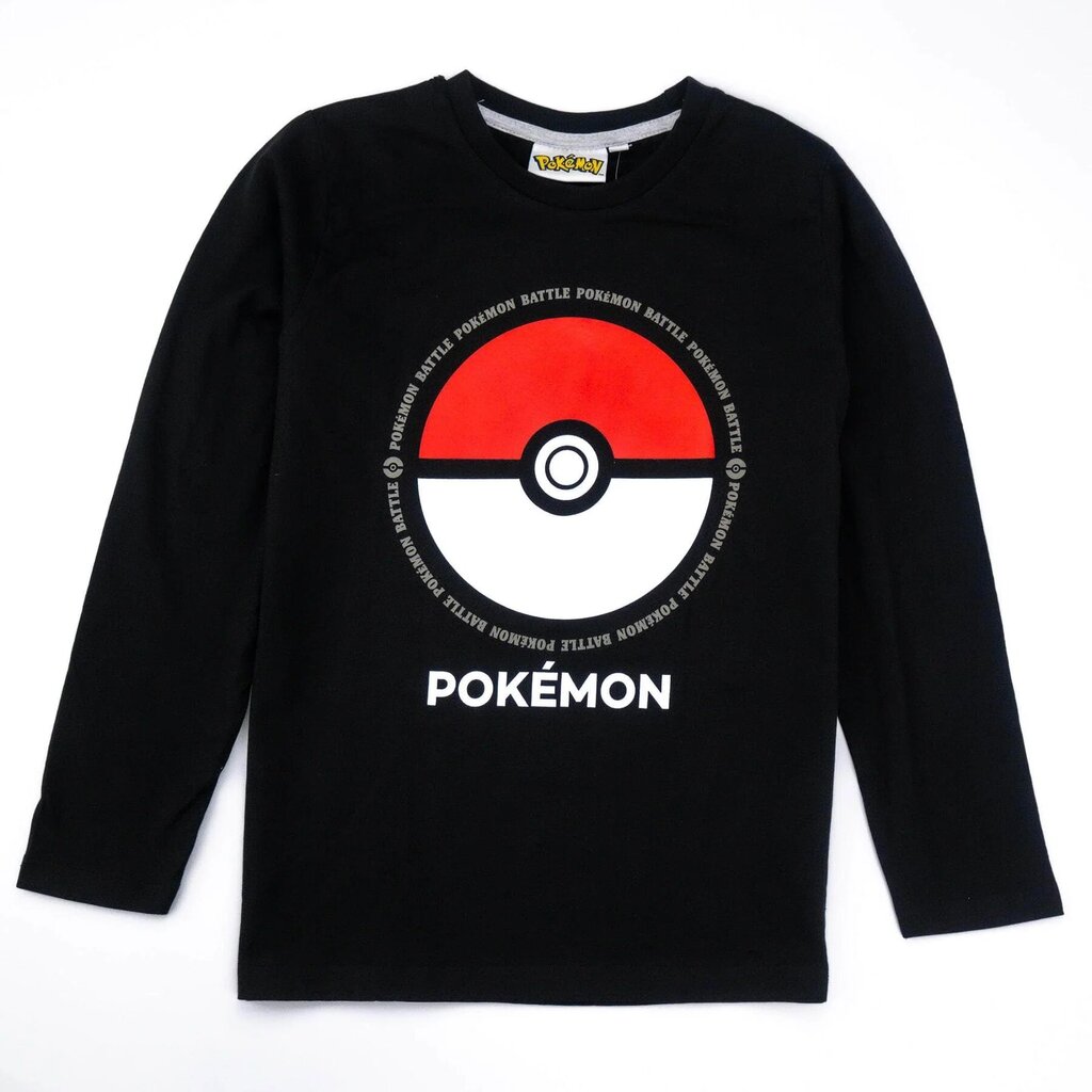 T-krekls bērniem Pokemon Pokeball, melns цена и информация | Zēnu krekli | 220.lv