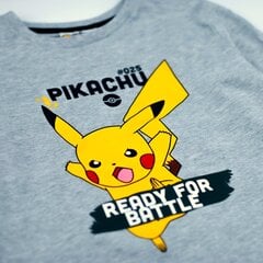 T-krekls bērniem Pokemon Pikachu, pelēks цена и информация | Рубашки для мальчиков | 220.lv