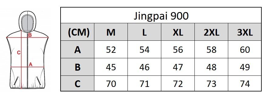 Veste vīriešiem Jingpai 900-1, balta/melna цена и информация | Vīriešu vestes | 220.lv