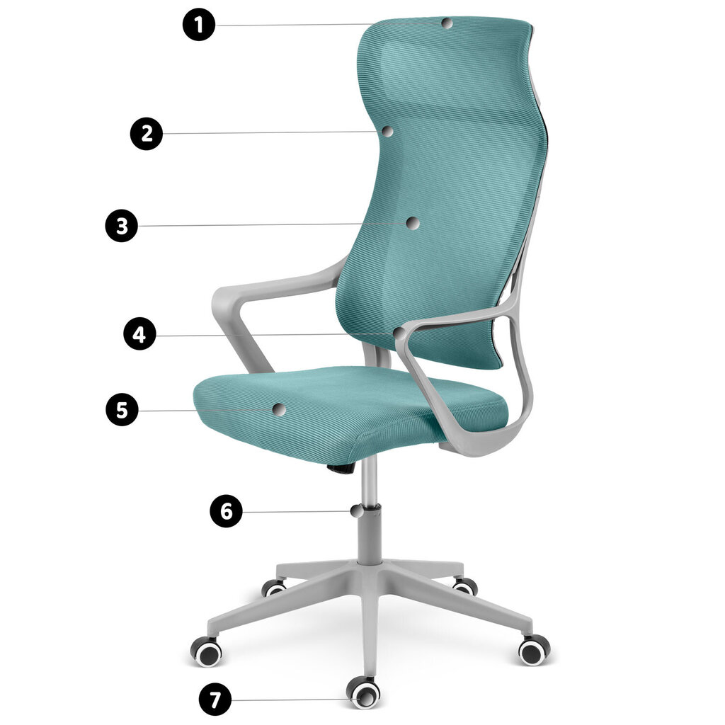 Biroja krēsls, Sofotel Labi, piparmētra cena un informācija | Biroja krēsli | 220.lv