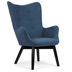 Krēsls ar kāju balstu, zils cena un informācija | Atpūtas krēsli | 220.lv