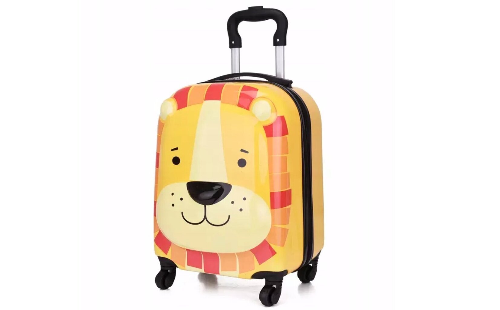 Ceļojumu koferis bērniem 3D lauva, dzeltens cena un informācija | Koferi, ceļojumu somas | 220.lv