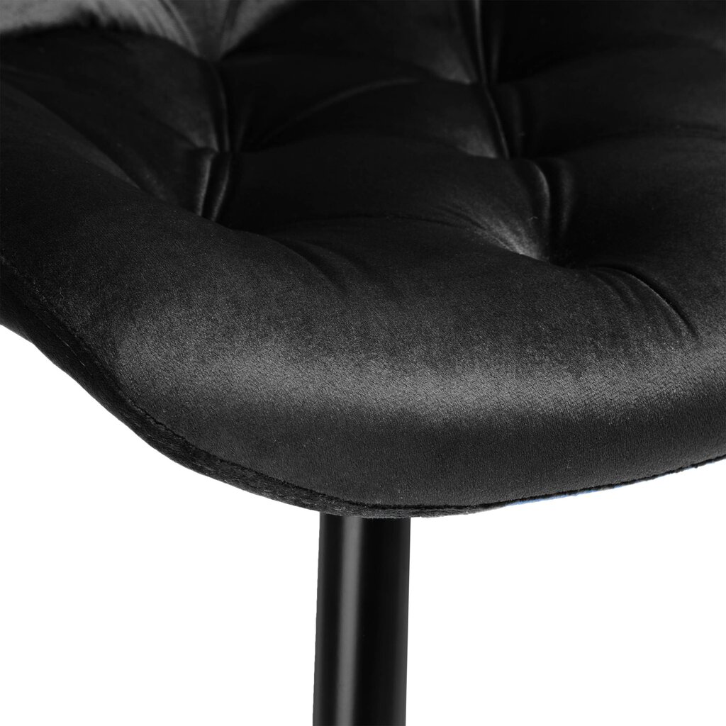 Eliot melna samta polsterēts krēsls cena un informācija | Biroja krēsli | 220.lv