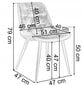 Eliot grafīta samta polsterēts krēsls cena un informācija | Biroja krēsli | 220.lv