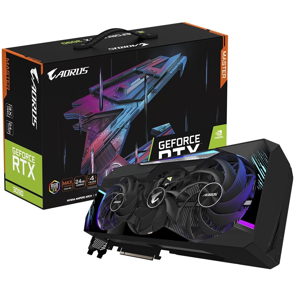 Gigabyte Aorus GeForce RTX™ 3090 Master 24G nVidia цена и информация | Videokartes (GPU) | 220.lv