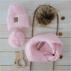 Cepures komplekts zīdaiņiem Zyzio&Zuzia, rozā цена и информация | Шапки, перчатки, шарфики для новорожденных | 220.lv