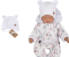 Cepure zīdaiņiem Zyzio&Zuzia, balta цена и информация | Шапки, перчатки, шарфики для новорожденных | 220.lv