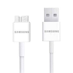 Кабель питания Samsung ECB-DU4BWE Note3, Galaxy S5 USB 2.0 на Micro-B 21PIN для данных и зарядки 1 м белый (OEM) цена и информация | Кабели для телефонов | 220.lv