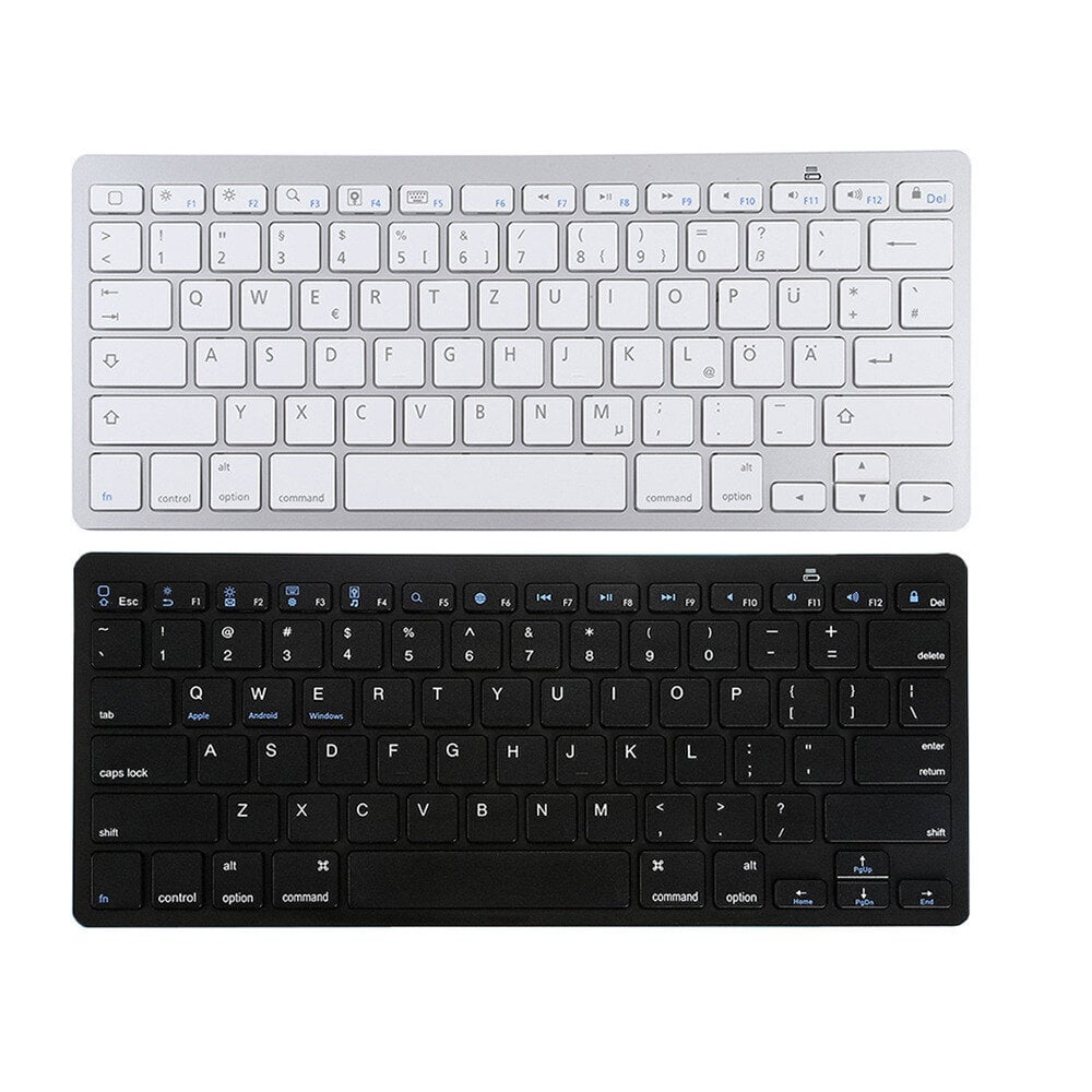 Bluetooth bezvadu tastatūra personālajam datoram iPad Mac, melna krāsa cena un informācija | Klaviatūras | 220.lv