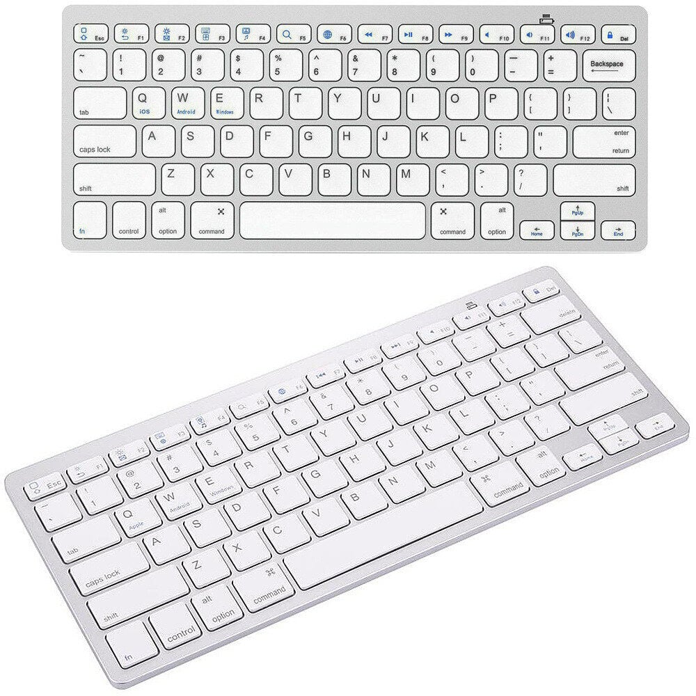 Bluetooth bezvadu tastatūra personālajam datoram iPad Mac, balta krāsa цена и информация | Klaviatūras | 220.lv