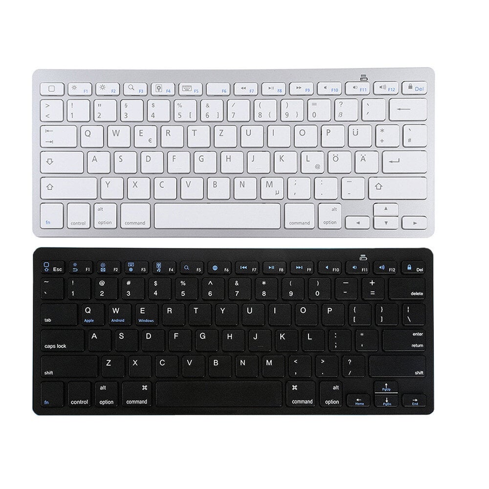 Bluetooth bezvadu tastatūra personālajam datoram iPad Mac, balta krāsa cena un informācija | Klaviatūras | 220.lv