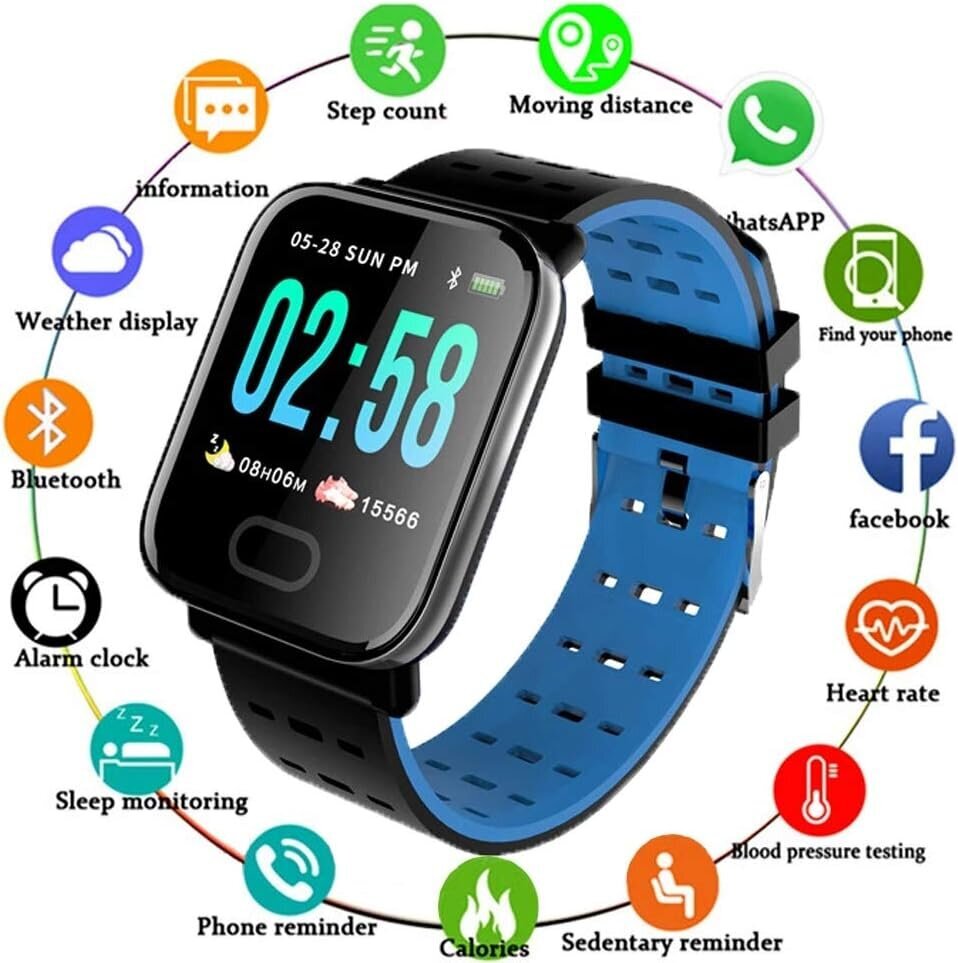 WearFit A6 Blue цена и информация | Viedpulksteņi (smartwatch) | 220.lv