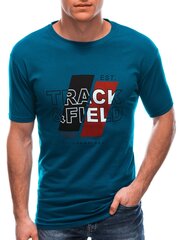 мужская футболка s1763 - светло-синяя цена и информация | Мужские футболки | 220.lv