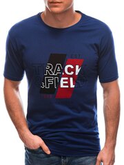 мужская футболка s1763 - светло-синяя цена и информация | Мужские футболки | 220.lv
