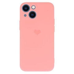 Силиконовый чехол Vennus Heart для Iphone 14 дизайн 1 розовый цена и информация | Чехлы для телефонов | 220.lv