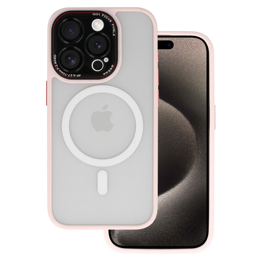 Liavec LK Magsafe vāciņš priekš Iphone 15 Pro gaiši rozā cena un informācija | Telefonu vāciņi, maciņi | 220.lv