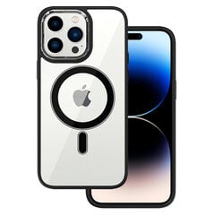 Магнитный прозрачный чехол Tel Protect для Iphone 15 Pro Max, черный цена и информация | Чехлы для телефонов | 220.lv