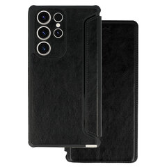 Кожаный чехол-книжка из бритвенной кожи для Samsung Galaxy A24 4G/A25 5G черный цена и информация | Чехлы для телефонов | 220.lv