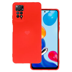 Силиконовый чехол Vennus в форме сердца для Xiaomi Redmi Note 11 Pro/Note 11 Pro 5G, дизайн 1, красный цена и информация | Чехлы для телефонов | 220.lv