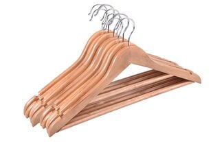 Деревянные вешалки RONDO 10 шт. светло-коричневые цена и информация | Мешки для одежды, вешалки | 220.lv