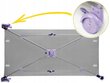 Ceļojumu gultiņa 125 x 65 x 78 cm, pelēka un lavandas krāsā cena un informācija | Zīdaiņu gultas | 220.lv