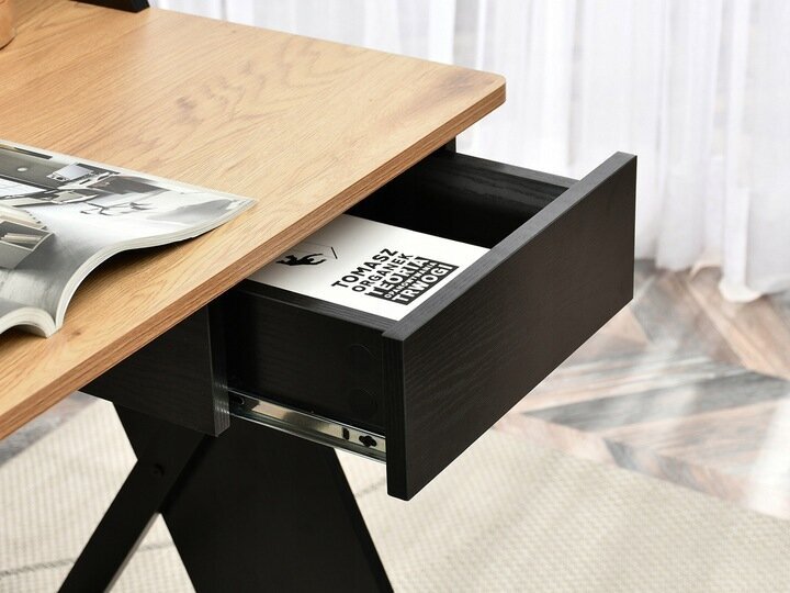 Taisnstūra galds Asgard 100 x 56 x 90 cm melns цена и информация | Datorgaldi, rakstāmgaldi, biroja galdi | 220.lv