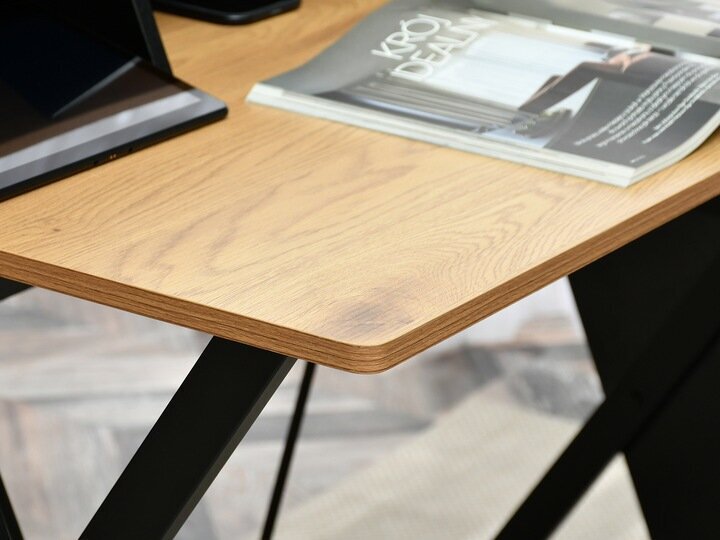 Taisnstūra galds Asgard 100 x 56 x 90 cm melns цена и информация | Datorgaldi, rakstāmgaldi, biroja galdi | 220.lv