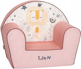Mīksts bērnu krēsls Delsit Lion, rozā цена и информация | Детские диваны, кресла | 220.lv