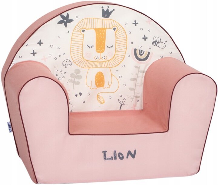 Mīksts bērnu krēsls Delsit Lion, rozā цена и информация | Sēžammaisi, klubkrēsli, pufi bērniem | 220.lv