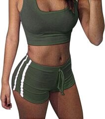 Женский спортивный костьюм Inlefen, зеленый цена и информация | Спортивная одежда для женщин | 220.lv