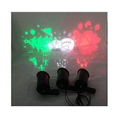 Ziemassvētku rotājumi Lumineo projektors sarkans balts zaļš (6 x 6 x 20 cm) cena un informācija | Ziemassvētku dekorācijas | 220.lv